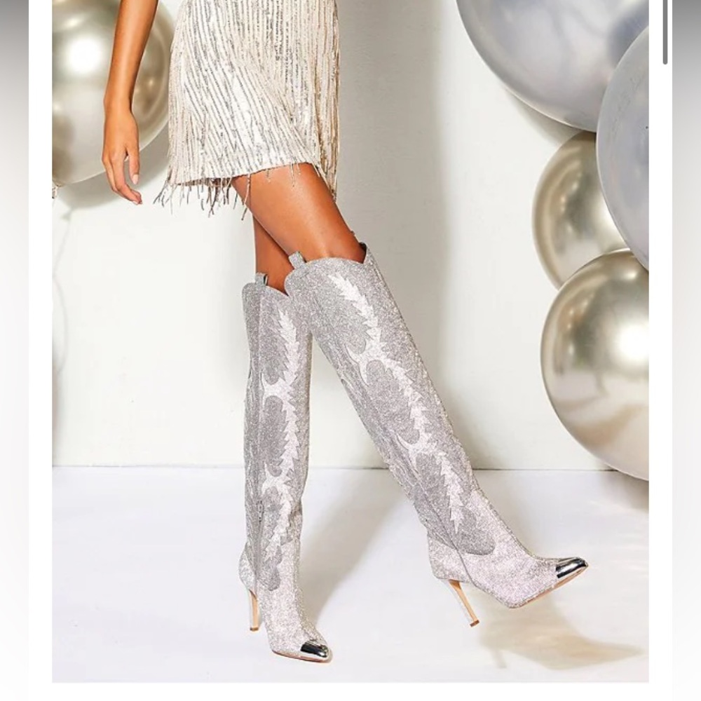 Gianni Bini
KatyannaTwo Over-the-Knee Rhinestone Embellished Western Dress Boots